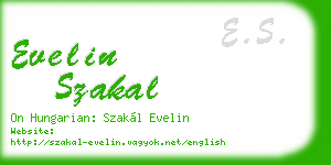 evelin szakal business card