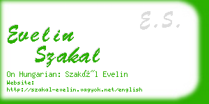 evelin szakal business card